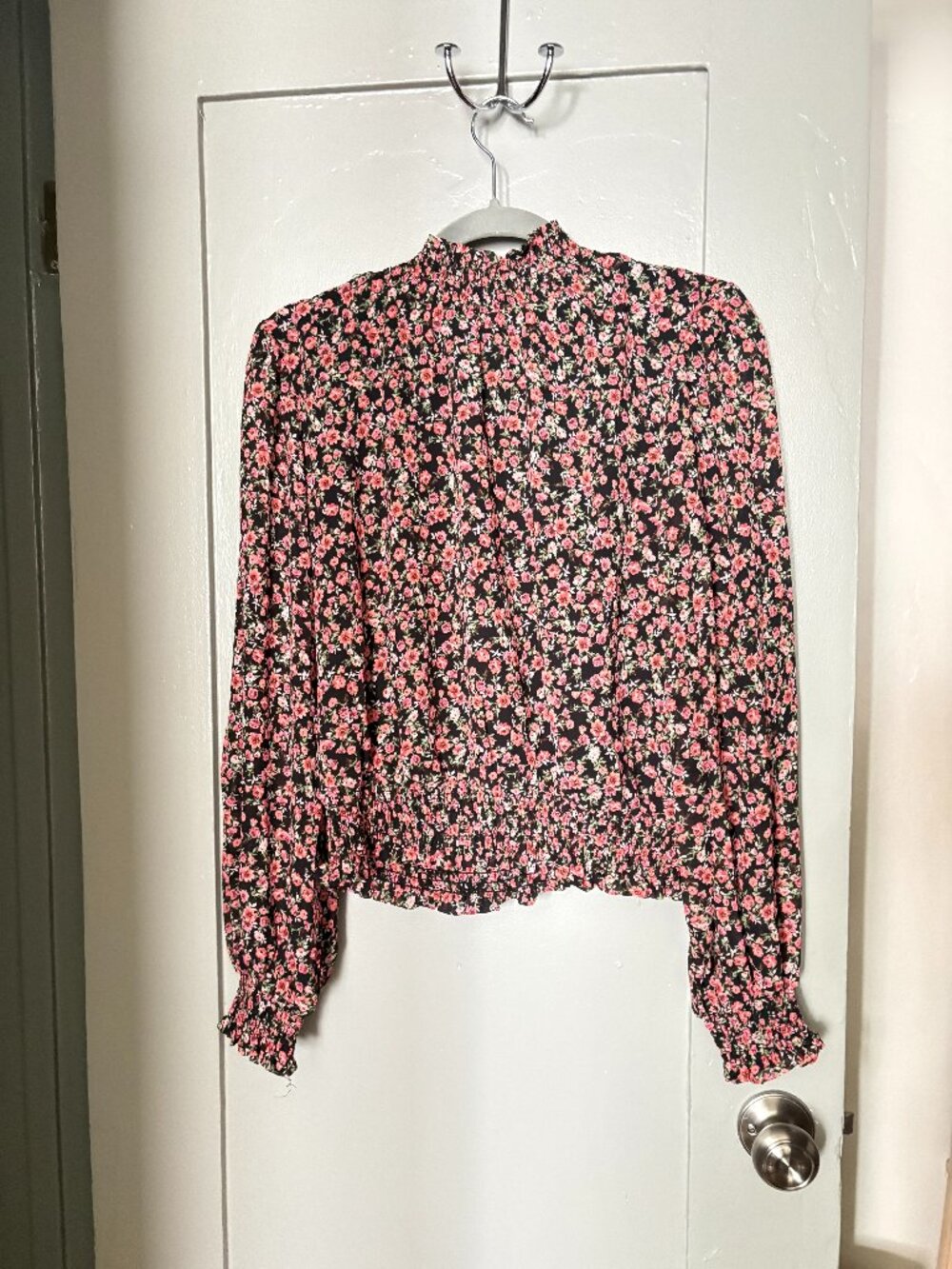 Lost + Wander Floral High Neck Blouse
